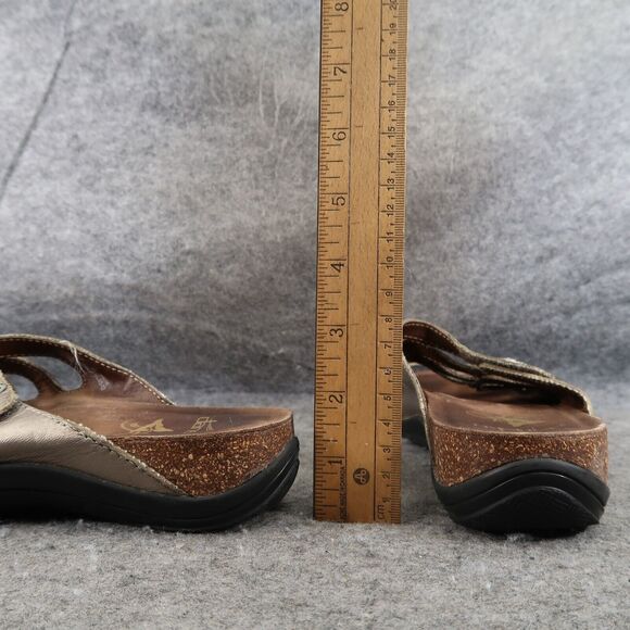 Dansko Shoes Womens 40 Sandals Janie Slip On Metallic Leather Adjustable Straps - Picture 5 of 16